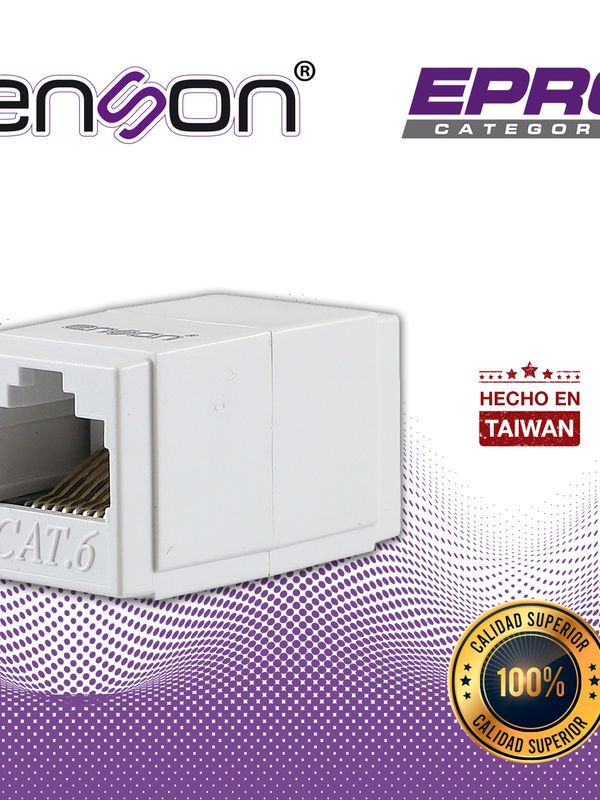Cople Rj45 Enson Epro-cop6 Hembra-hembra Cat6 Ideal Para Unir De Dos Segmentos De Cable Utp Ya Terminados