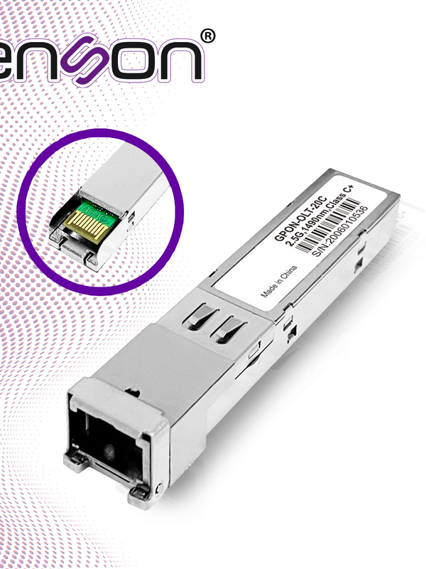 Modulo Gpon Sfp Transceptor Enson Ens-sfpsm/gpon-olt-20c / 2.5g / 1.25 Gbps Enson Ens-sfpsm/gpon-olt-20c Mas / Gigabit Ethernet Interface / Conector Sc / Hasta 20 Km / Clase C+