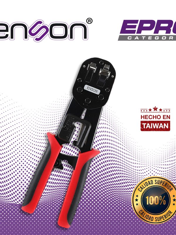 [EPRO-PLUGTOOL] Pinza Ponchadora Enson Epro-plugtool Serie Epro, Diseñada Para El Ponchado Con Plug Facil Ponchado Serie Epro, Poncha Plugs Rj45 Y Rj11, Cuenta Con Guillotina Que Corta El Exceso De Cable Utp, Lo Cual Agiliza Y Ahorra Tiempo En Proyectos
