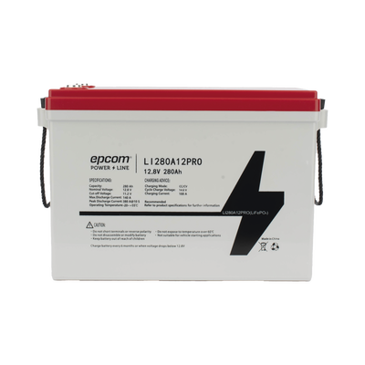 [LI280A12PRO] Batería de Litio Ciclo Profundo / 12.8 Vcc 280Ah (3.58 kWh) / LiFePO4 / 6000 Ciclos / Descarga 140A / Carga Rápida 100A / Solar y Marina / BMS con Corte a 11.2V