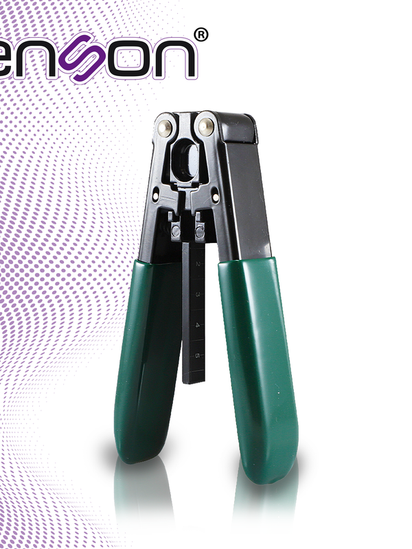 Pelador De Cable Drop Enson Ens-ftthfdocs  Fabricado En Acero Con Mango Deslizante De Pvc