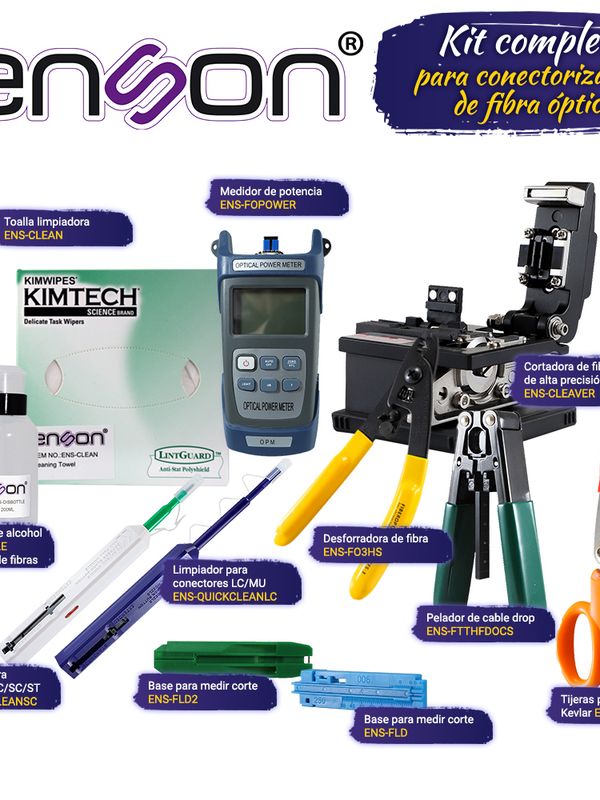 Kit Completo Kit-tools-fo Enson De Preparación Para Conectorización De Fibra Óptica