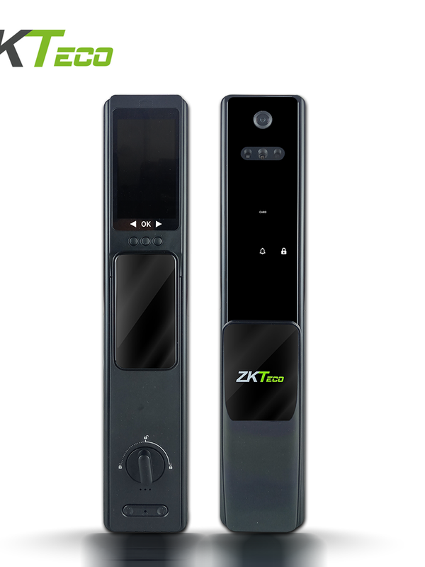 [HBL400] Cerradura Inteligente Hbl400  Zkteco  Con Reconocimiento Facial Multi Verificacion Con Capacidad De 50 Rostros 100 Huellas Digitales 50 Contraseñas Construida En Aluminio Uso En Interiores   Comunicacion  Wifi  Con  App  Zsmart