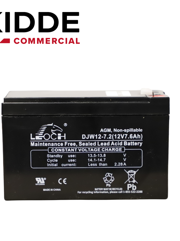 Bateria De Respaldo 12v6a5  De Alta Densidad Energetica Y Bajo Mantenimiento 12v 7.2 Ah  Ideal Para Los Paneles Vs Y Vm Y Fuentes Auxiliares Kidde