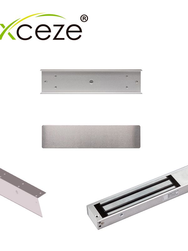 [MLU20 KIT] Mzlc620 Kit 1x Chapa Magnetica Ax-m620t + 1x Bracket Tipo U Ax-m620-u +1x Bracket Tipo L Ax-m620-l Para Puerta De Vidrio Con Marco/temporizador