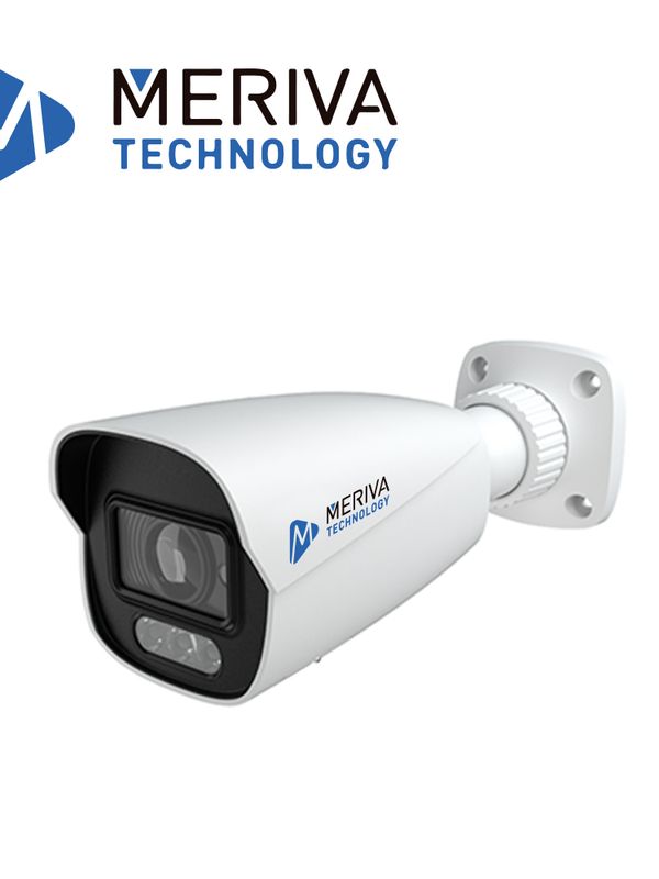[MOB-PAM400D] Camara Ip Bullet Meriva Technology Mob-pam400d / 4mp / H.265+ / 2.8mm / Iluminacion Dual (30 - 40m Ir / Luz Calida) / Ip66 / Metalica / 12 Vcd / Poe / Soporta Micro Sd Hasta 256 Gb (no Incluida) / 1 Entrada + 1 Salida De Audio / Microfono + Speaker Integrado / Mia 2.0 / Onvif / Inteligencia Artificial Intrusion - Cruce De Linea