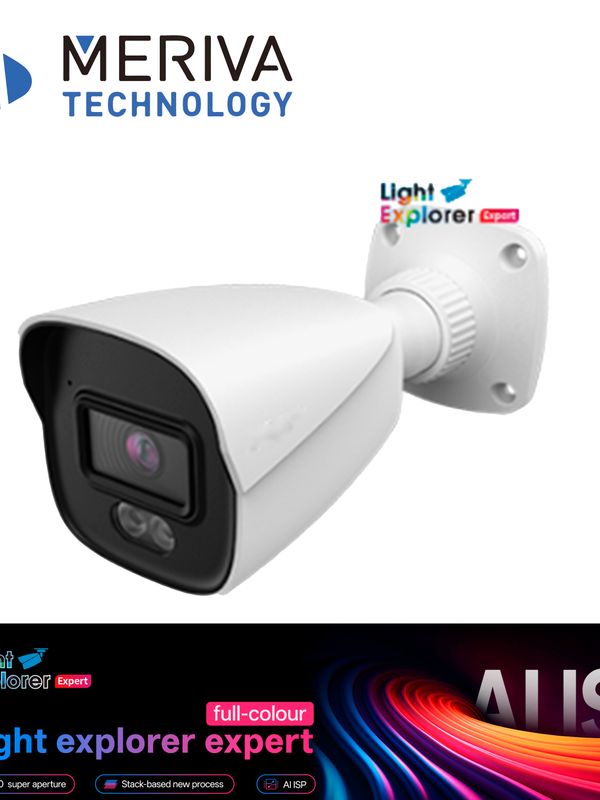 Camara Ip Bullet Meriva Technology Mob-400uc / 4mp / H.265+ / 2.8mm / Ultra Color Ai Isp Luz Calida 20m / Ip67 / Metalica / 12 Vcd / Poe / Soporta Micro Sd Hasta 512gb (no Incluida) / Entrada De Audio / Microfono Integrado / Mia 2.0 / Onvif / Video Estructurado Intrusion - Cruce De Linea - Objeto Perdido O Abandonado