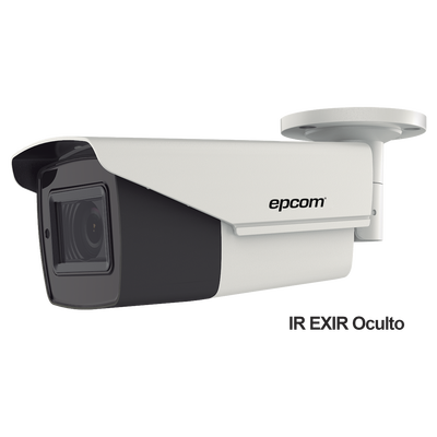 [B4K-TURBO-Z] Bullet TURBOHD 4K (8Megapixeles) / Lente Mot. 2.7 a 13.5 mm / Potente IR EXIR de 80 mts / Exterior IP67 / 12 Vcc - 24 VCA / dWDR