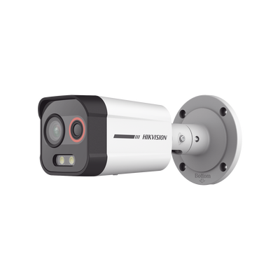 [DS-2TD2608-1/QA/FP] Cámara Bala IP Térmica y Óptica Biespectral para prevenir incendios/ Detección de fuego / Medición de Temperatura / Resolución Óptica 4 MP ColorVu / Resolución Térmica 96 x 72