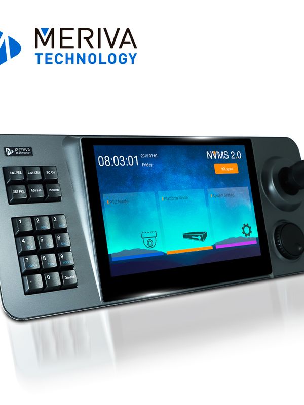 Joystick Meriva Technology Mkb-ip23a / 10.1 Pulgadas / H.265 / 12 Vcd / Control De Ptz Ip Por Red  / Pantalla Touch / S.o. Android / Hasta 1,024 Dispositivos (camaras Ip) / Compatible Con Dispositivos Meriva Technology Y Onvif/ Compatible Con Plataforma De Gestion De Video Nvms 2.0 Y Videowall Meriva