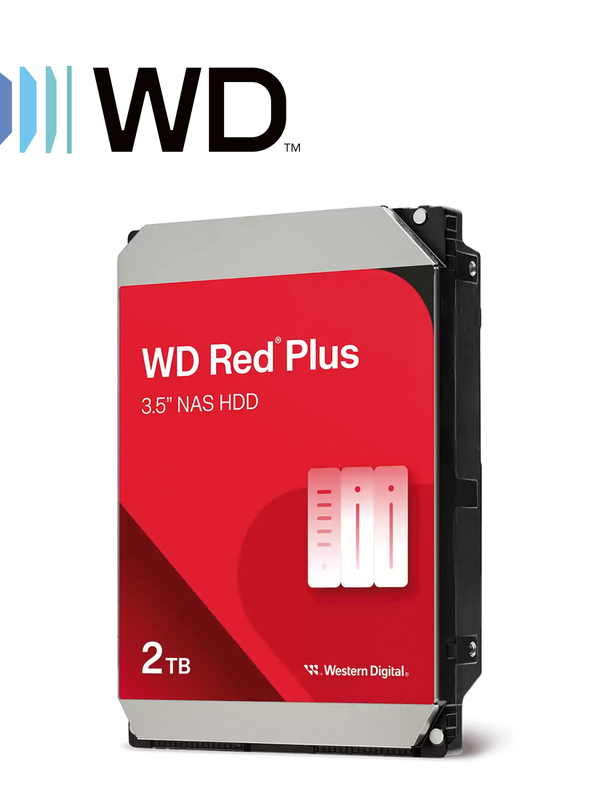 Dd Disco Duro Wd20efpx Wd Red Plus 3.5 Sata 2tb Cache 64mb 5400rmp Especial Para Almacenamiento Y Nas