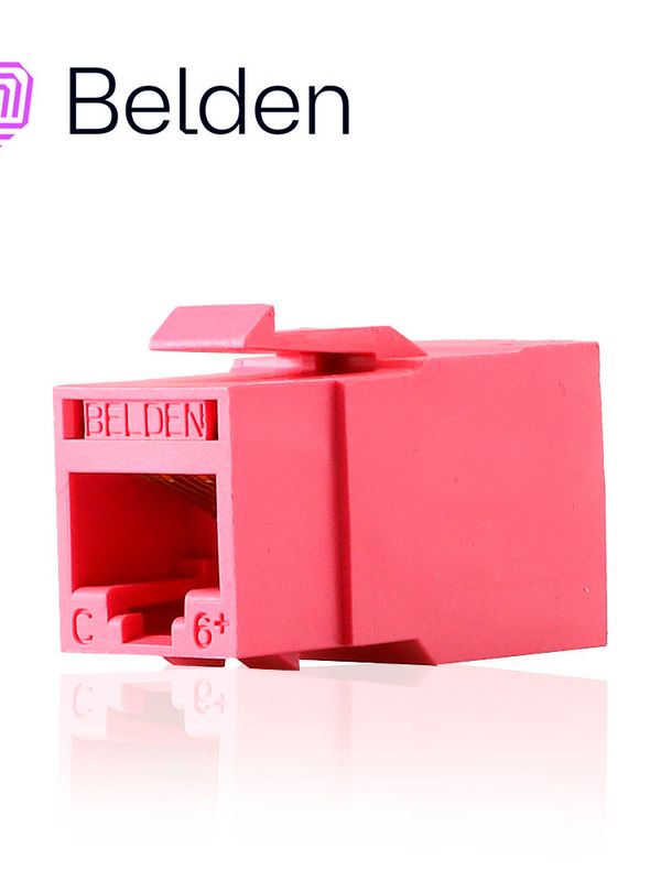[EC010BEL39] CONECTOR MODULAR JACK RJ45 CAT6 REVCONNECT BELDEN RV6MJKUTR-S1 ESTILO KEYCONNECT ROJO CLARO COMPATIBLE CON FACEPLATE AX102660,AX102655,AX102249 ESQUEMA DE CABLEADO T568A/B HERRAMIENTA COMPATIBLE RVUTT01 USO INTERIOR CALIBRE DEL CONDUCTOR 23-24 AWG