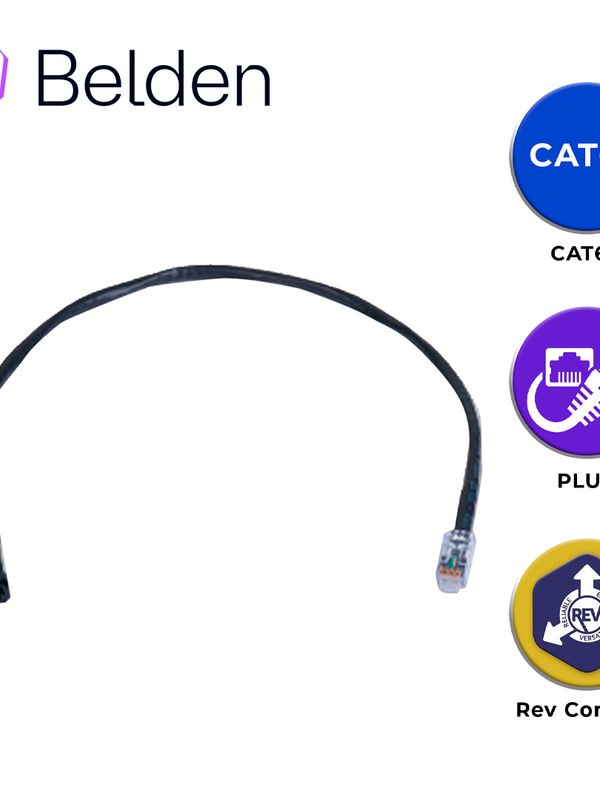 [RVAFFPUBK18-S1] Flexplug Utp Revconnect Cat6a Belden Rvaffpubk18-s1 / Negro