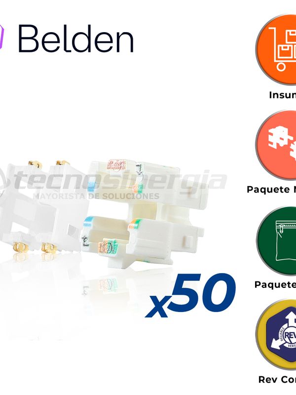 Nucleos De Repuesto Belden Rvucoew-b50 / Revconnect / Interior / Blancos / Paquete 50 Piezas