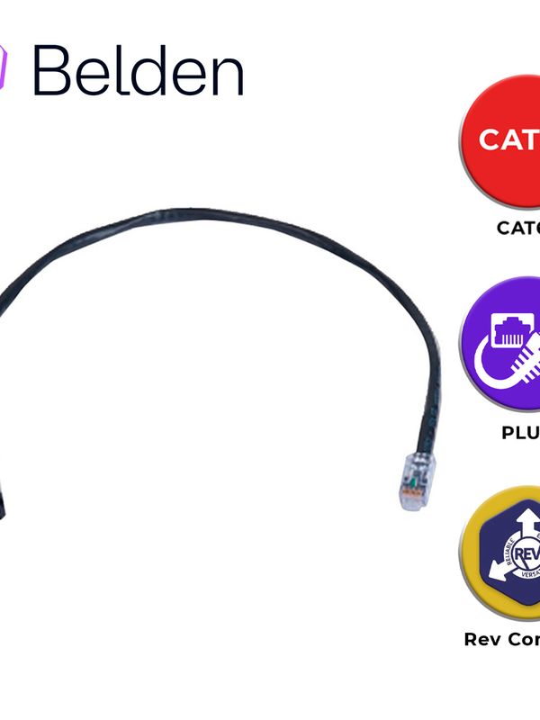 [RV6FFPUBK18-S1] Flexplug Utp Revconnect Cat6+ Belden Rv6ffpubk18-s1 / Negro