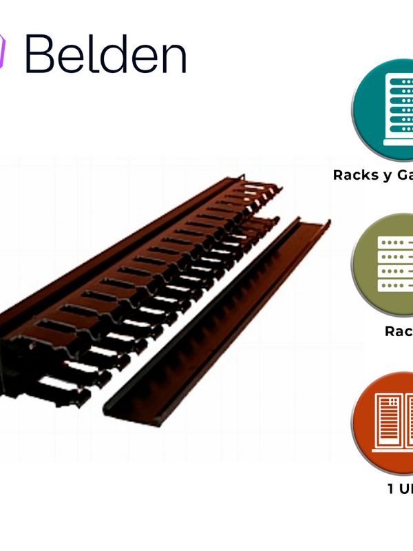 Organizador Horizontal Belden 9512-1901 / Negro / 1ur / Con Tapa / Pieza