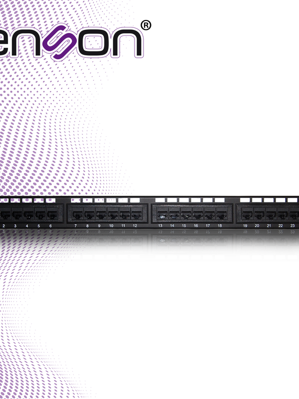 Patch Panel Enson Ens-pa24p6 1ur Precargado Cat6 24 Puertos Montaje En Rack Estandar 19 Pulgadas