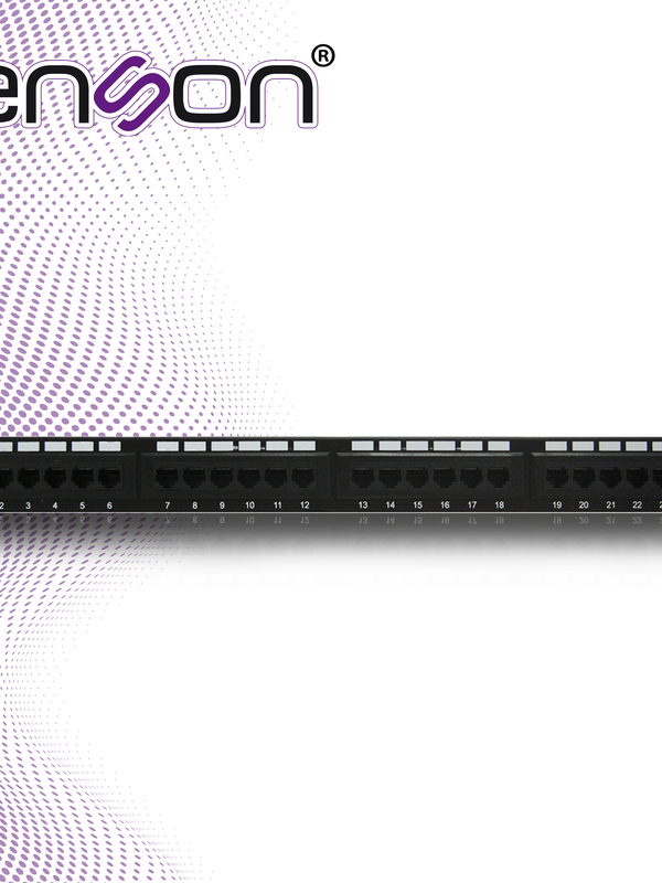 [ENS-PA24P5E] Patch Panel Enson Ens-pa24p5e 1ur Precargado Cat5e 24 Puertos Montaje En Rack Estandar 19