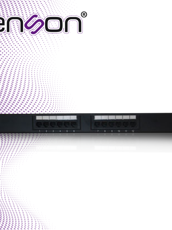 [ENS-PA12P5E] Patch Panel Enson Ens-pa12p5e 1ur Precargado Cat5e 12 Puertos Montaje En Rack Estandar 19