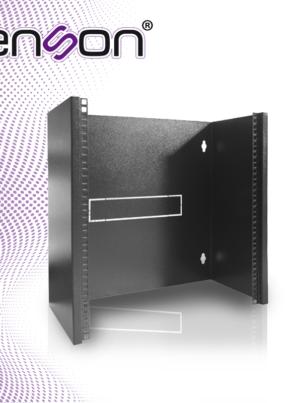 [ENS-RACKW12U] Rack De Pared Enson Ens-rackw12u 12ur Preparado Para Anclaje En Pared Construido En Una Sola Pieza Capacidad De Carga De 20 Kg Ideal Para Espacios Reducidos Cumple Con Norma Eia