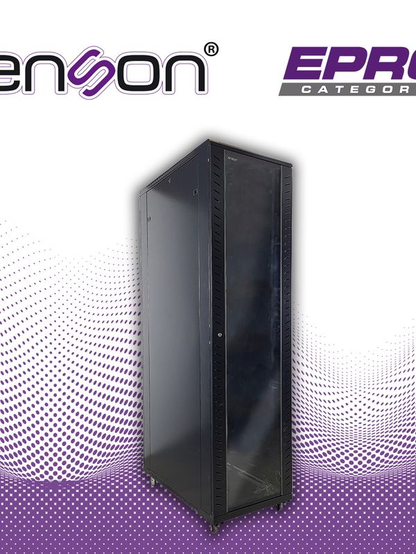 [EC060ENS11] GABINETE DE PISO ENSON ENS-RKGB45U4 45UR 600X1000X2105MM PUERTA CRISTAL CON CERRADURA DE SEGURIDAD ABATIBLE PANELES LATERALES REMOBIBLES PUERTA TRASERA PARA TRABAJO Y POSTES AJUSTABLES