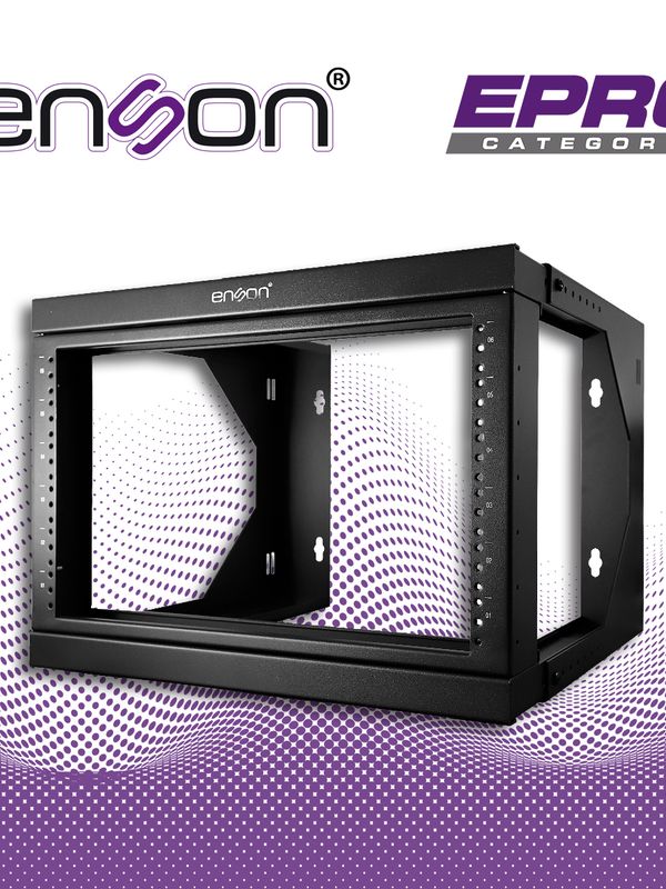 [ENS-RKGO6U] Rack Pared Enson Ens-rkgo6u 6ur Preparado Para Anclaje En Pared Ur Marcadas Marco De Rack Abatible Postes Para Tornillo 12-24 5/8 Capacidad De Carga 35 Kg Ideal Para Soluciones Donde El Espacio Es Reducido