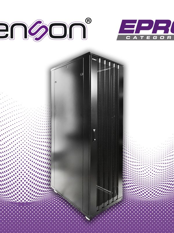[EC060ENS21] GABINETE DE PISO DESENSAMBLADO ENSON ENS-RGB42UD 42UR 600X1000MM PUERTA PRINCIPAL DE MALLA CON CERRADURA DE SEGURIDAD ABATIBLE PANELES LATERALES REMOVIBLES PUERTA TRASERA METALICA PARA TRABAJO Y POSTES AJUSTABLES