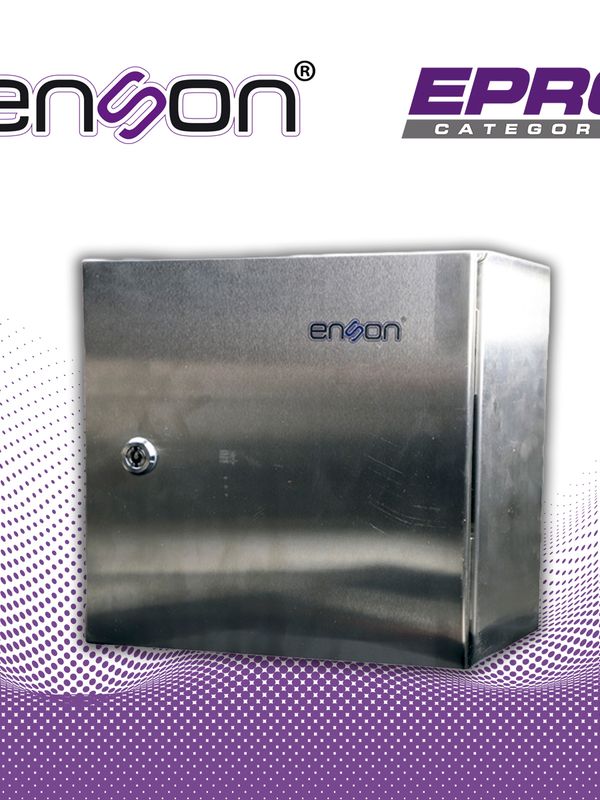 [EC060ENS23] GABINETE DE ACERO INOXIDABLE ENSON ENS-INOX315 MONTAJE EN PARED / MEDIDAS 300MM ALTO × 300MM ANCHO × 150MM PROFUNDIDAD / CUERPO Y PUERTA DE 1.2 MM DE ESPESOR / PLACA DE MONTAJE GALVANIZADA DE 1.5 MM / GRADO DE RESISTENCIA MECANICA IK10 / BISAGRAS EN ACERO / DISEÑO ROBUSTO PARA ENTORNOS INDUSTRIALES