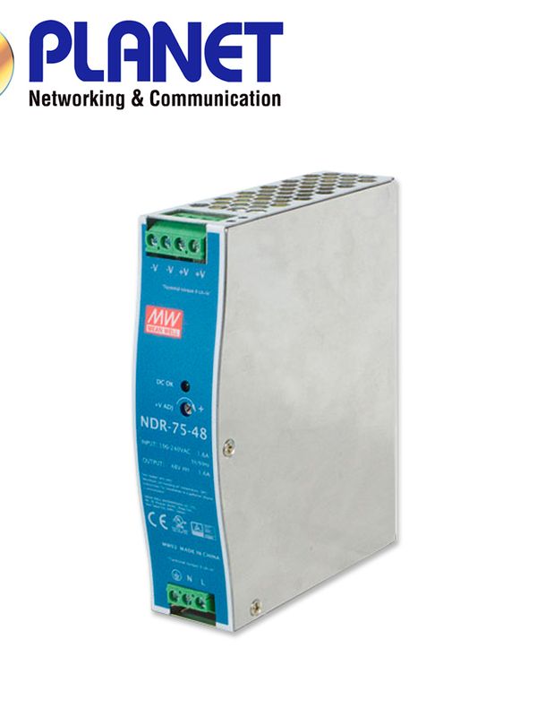 Fuente De Poder Industrial Planet Pwr-75-48 / Entrada 90-264vca/127-370vcd / Salida 48vcd 75w 1.6a / Instalacion Din-rail / Ideal Para Switches Industriales (minimo De Compra 4 Piezas)