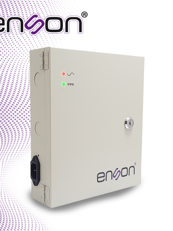 FUENTE DE PODER TIPO CAJA ENSON PSB-1209 12VDC 10A 9 CANALES DE 1.1A CADA UNO IDEAL PARA CCTV Y CONTROL DE ACCESO