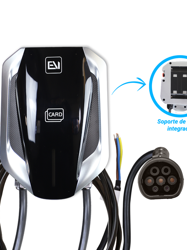 Cargador De Pared Ev-ob251 Alter Conector Tipo 2 Con Entrada/salida 120-240vca Potencia Max 7kw Ip54, Sin Plug De Corriente Electrica
