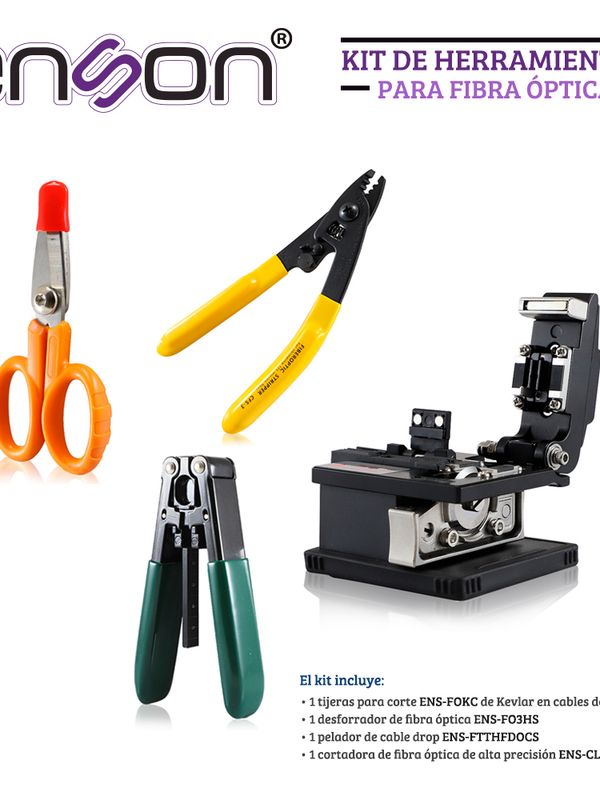 Kit De Herramienta Para Fibra Optica Enson Ens-fotoolskit Incluye La Herramienta Necesaria Para Trabajar Con Fibra Optica
