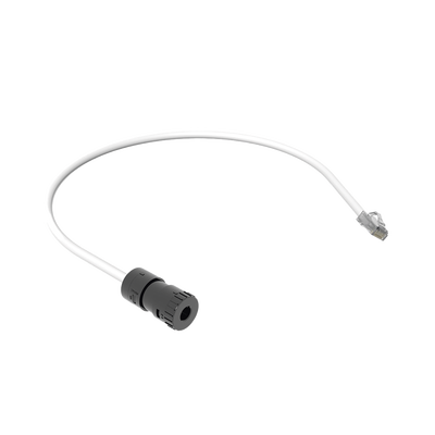 [FC-ICCP0.5MWH] Cable de Conexión en Campo Jack a Plug RJ45, Categoría 6A, CMP (Plenum), 0.5 Metros (1.64 Pies), Color Blanco