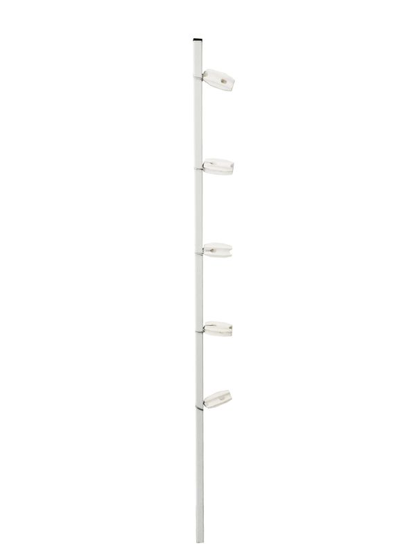 Poste Economico Perfil Con 5 Aisladores De Esquina Blanco Colocados Cada 20 Cm, Para Cercas Electrificadas