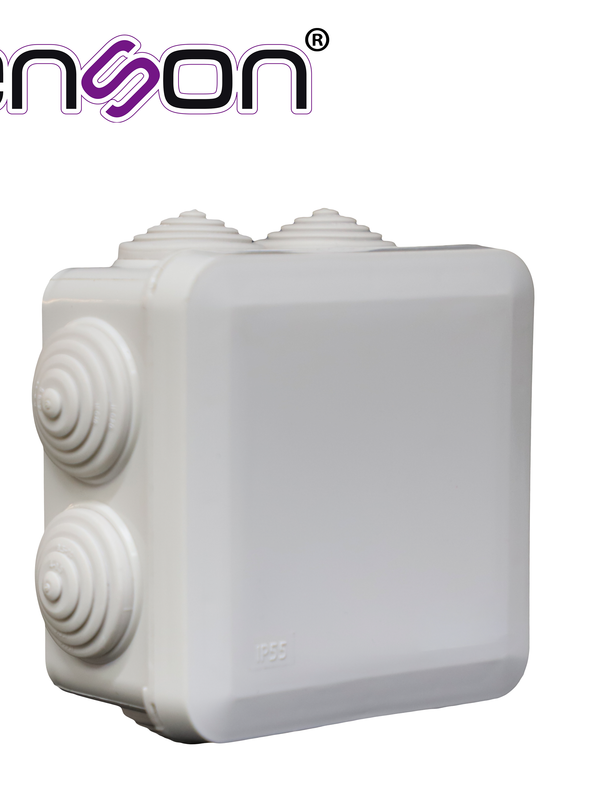 [INS21ENS04] CAJA PLASTICA ENSON ENS-PCB0909 FABRICADA EN PLASTICO ABS GRIS / DIMENSIONES 89 × 89 × 50 MM / GRADO DE PROTECCION IP55 / TAPA A PRESION SIN TORNILLOS / DISEÑADA PARA CONEXIONES ELECTRICAS COMPACTAS / COMPATIBLE CON GLANDULA ENS-CG20