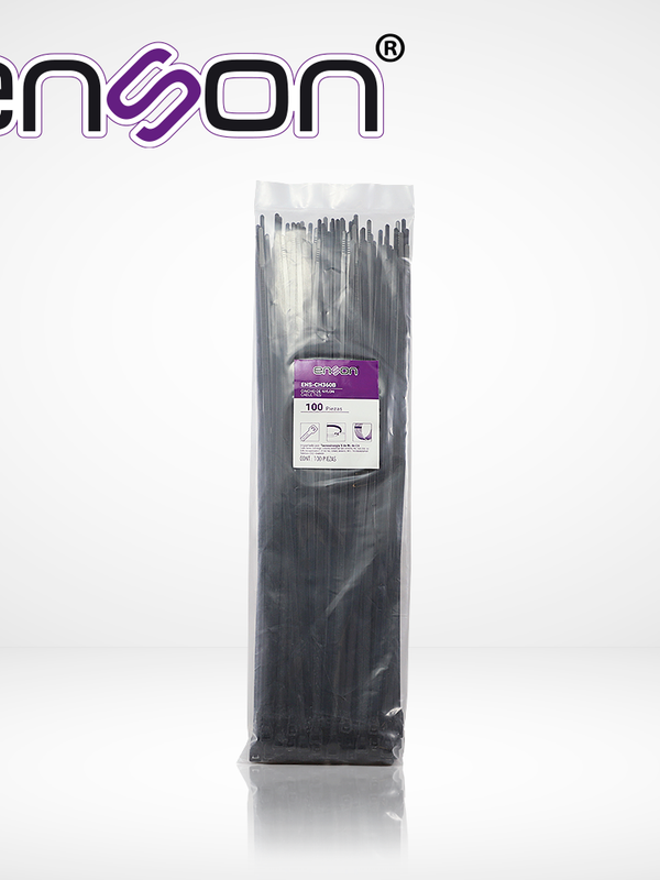 [INS51ENS04] CINCHO DE NYLON ENSON ENS-CH360B COLOR NEGRO DE 4.8 X 360MM DE LONGITUD FUERZA DE TENSION DE HASTA 22 KGS