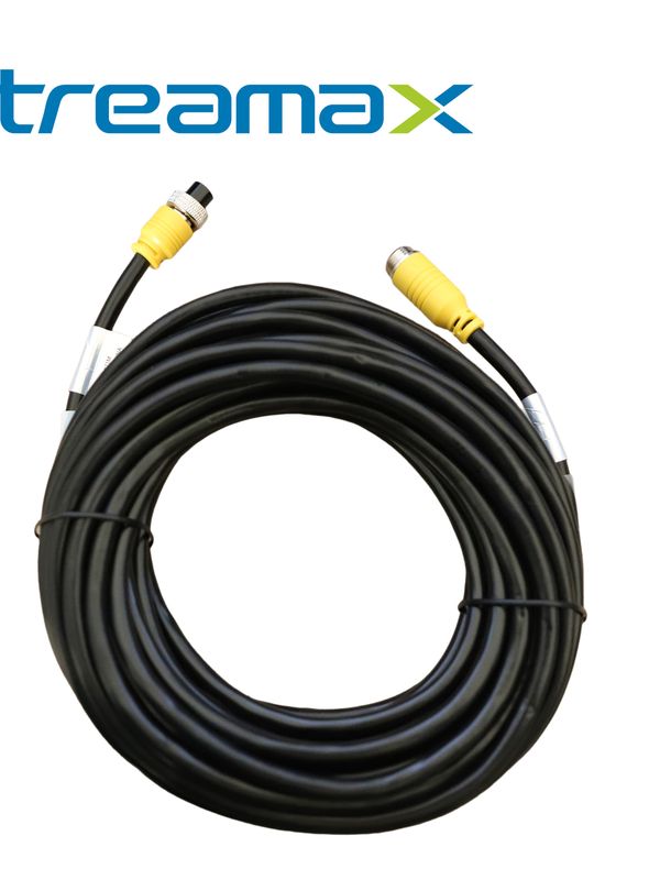 [MOB50STR01] CABLE DIN DE AVIACION 4 PINES STREAMAX MCBL110 / 11M / COMPATIBLE PARA CAMARAS HD SOLUCION MOVIL / USO EN INTERIORES / CONECTOR HEMBRA - MACHO / NEGRO