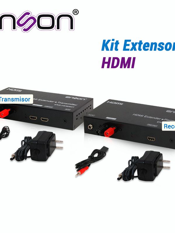 Kit De Extensores Hdmi, Serie 9000 Enson, Hasta 500 Mts Incluye:transmisor Ens-he9000t Y Receptor Ens-he9000r, Resolución Hasta 1080p Fuentes De Alimentación Y Cable Ir Incluidos.