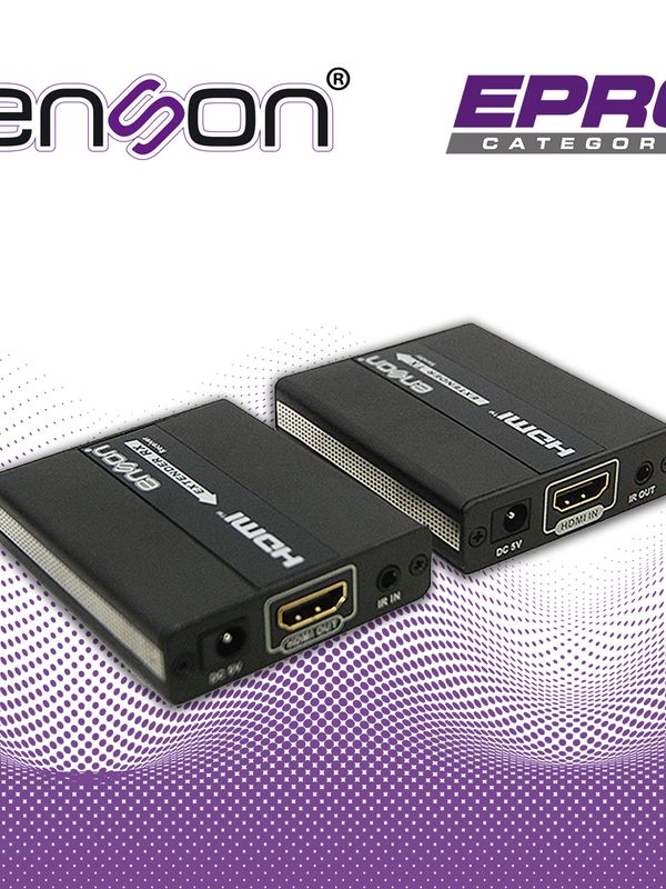 [MTA03ENS18] EXTENSOR HDMI ENSON ENS-HDMIE130 HASTA 120MTS DE TRANSMISION FULL HD 1080P@60HZ POR CABLE UTP CAT5E/CAT6 TRANSMITE SEÑAL IR PARA CONTROL REMOTO