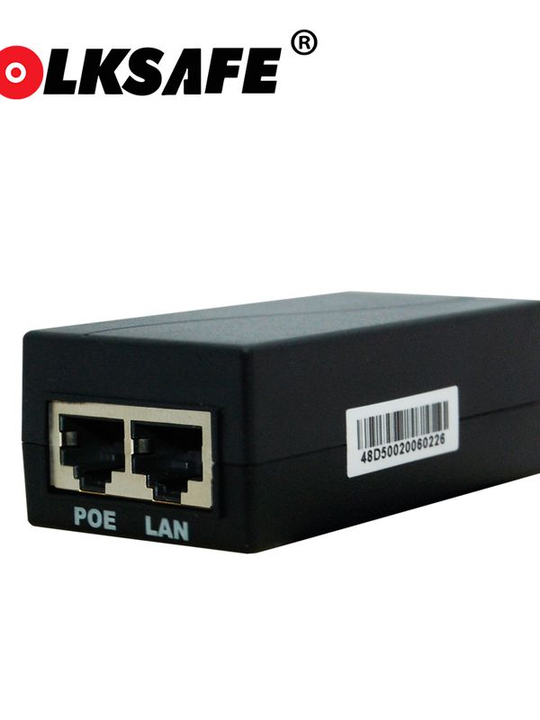 [POIP1FOL02] INYECTOR POE FOLKSAFE FS-48D500 / FAST ETHERNET / 802.3AF / ENTRADA DE VOLTAJE 100-240VAC / SALIDA DE VOLTAJE 48VCD, 0.5A - IDEAL PARA VIDEO IP