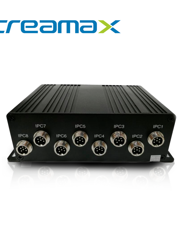 Switch Pon Movil Meriva Streamax Mswitch / 8 Puertos / Camaras Ipc Din De 6pin / 8-36 Vcd / Carcasa De Alta Resistencia / Fiable En Entornos Con Vibraciones / Diseñado Para Dvrs Moviles Serie A8pro