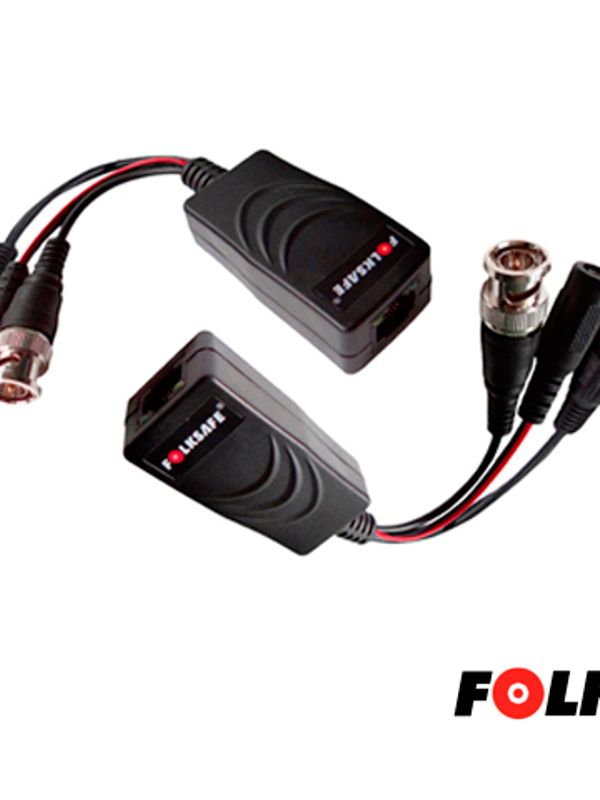Transceptor Hd Folksafe, Transmisor/receptor De Video, Audio Y Voltaje(12v/24v, Dc/ac),compatible Con Todos Las Marcas De Camaras Con Formato Hd-tvi, Hd-cvi, Ahd Analoga, Soporta Distancia Maxima De Cableado Para Video Ahd De 330mts A 1.3mp,  Distancia Maxima De Cableado Para  Voltaje De Alimentacion A Camara Ahd 1mp/1.3mp Con Fuente De 12vdc 1amp Es De 30mts, Fuente 15vdc 1amp  45mts, Fuente De 1