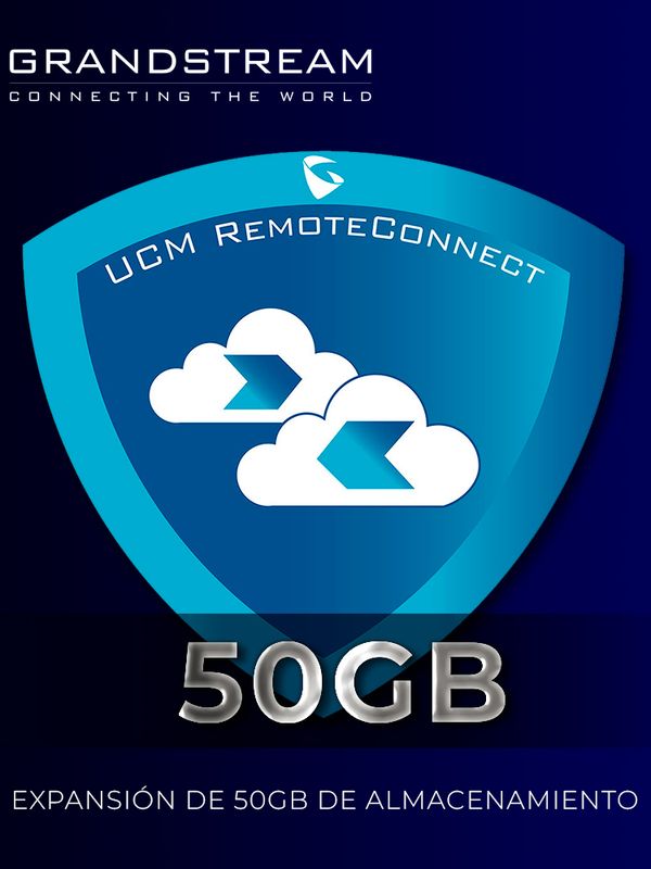 [UCMRC-50GB] Suscripcion Grandstream Ucmrc-50gb De Almacenamiento Extra En La Nube Para Planes Basico, Plus, Pro, Business Y Enterprise
