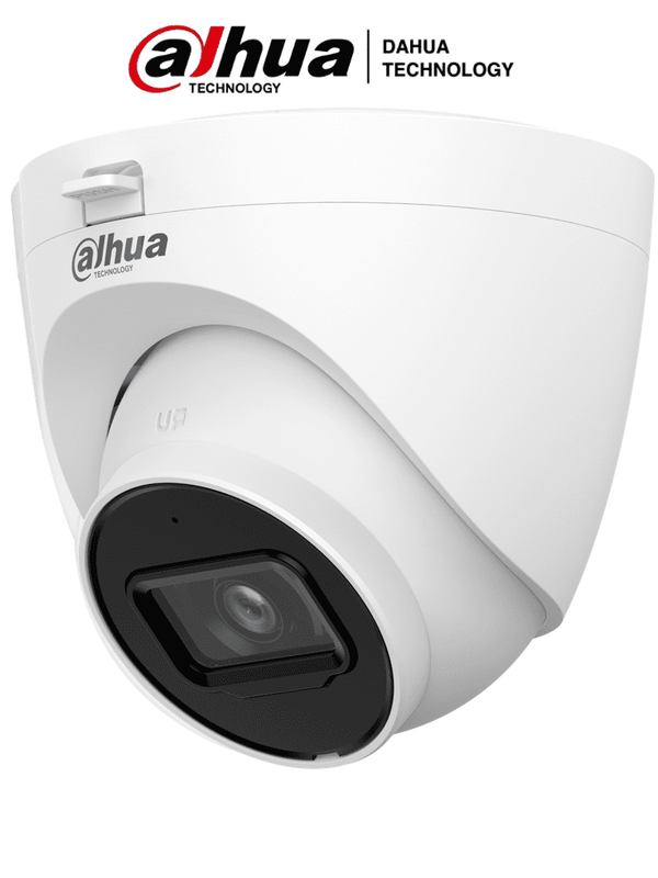 [DH-HAC-HDW1801TQN-A-0280B-S3-DIP] DAHUA DH-HAC-HDW1801TQN-A-0280B-S3-DIP - Cámara Domo 4k/ 8 Megapíxeles con Micrófono Integrado/ Lente de 2.8mm/ 106 Grados de Apertura/