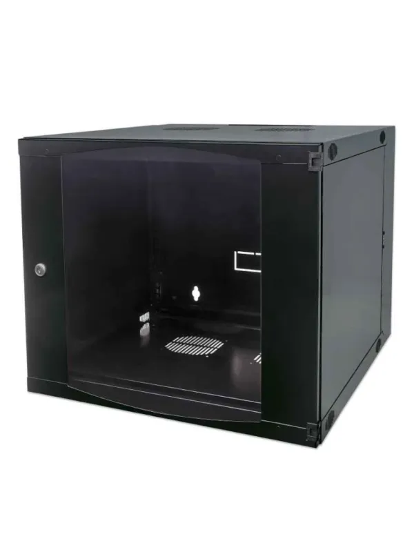 [713863] INTELLINET - 713863 - Gabinete mural abatible 19", 12U, FlatPack / 12U, 600 mm de profundidad, FlatPack (Para ensamblar), negro