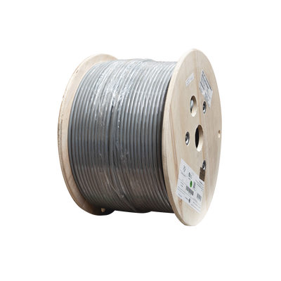 [9A6M4-A5] Bobina de Cable Blindado F/UTP de 4 Pares, Z-MAX, Cat6A, Soporte de Aplicaciones 10GBase-T, CM, Color Gris, 305 Metros (1000 Pies)