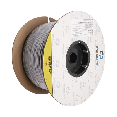 [EF-150-SC] Carrete de Fibra Óptica Monomodo con Conectores SC-SC Duplex, Reforzada con Kevlar, de 150 Metros (492.13 Pies), Para Instalaciones Subterráneas por Tubería
