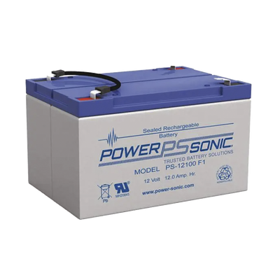 [PS-12100-F1] Batería 12V, 12AH, Para Respaldo, Tecnologías AGM/VRLA, 5 Años Vida Útil, Terminales F1, Reconocida UL