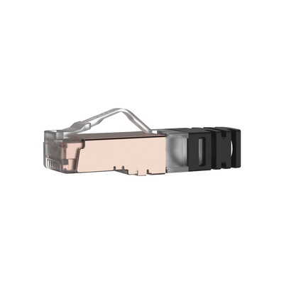 [SPS688-C] Plug RJ45 Cat6 Blindado, Para Cable Calibre 24-26 AWG, Chapado en Oro de 50 micras, Paquete de 100 Piezas
