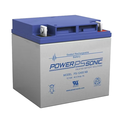 [PS-12400-NB4] Batería 12V, 40AH, Para Respaldo, Tecnologías AGM/VRLA, 5 Años Vida Útil, Terminales NB4, Reconocida UL